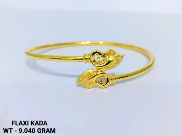 916 gold plain Flexi kada for women's 01