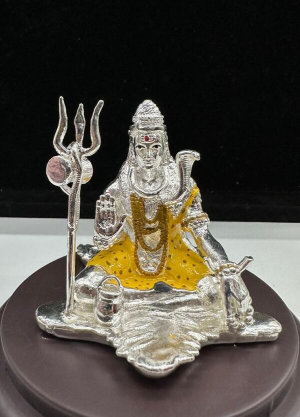 Silver Mahadev idol 04
