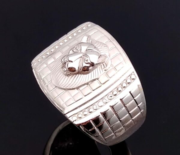 Gent’s Silver Plain Bahubali Ring 06