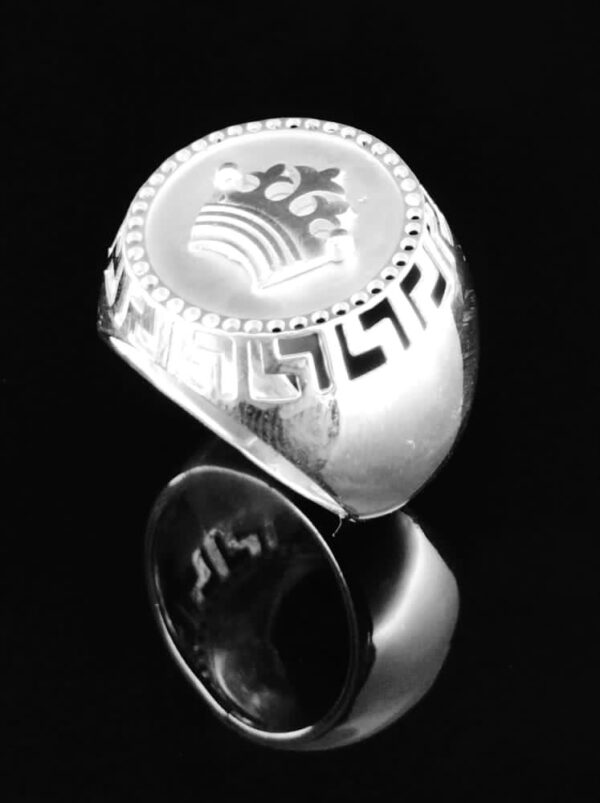 Gent’s Silver Plain Bahubali Ring 24
