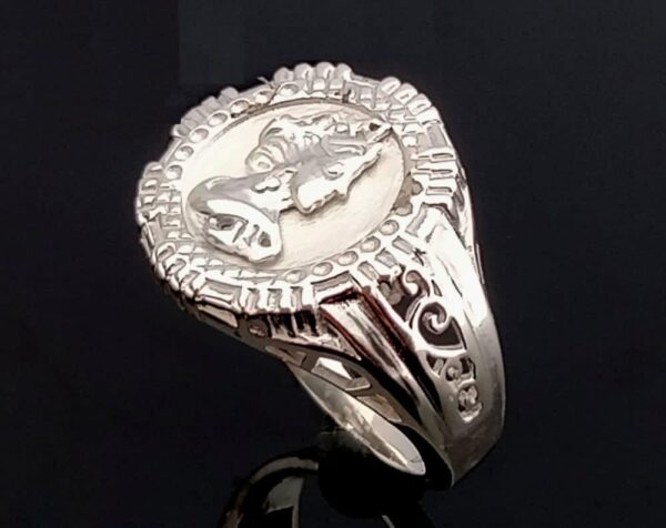Gent’s Silver Plain Bahubali Ring 29