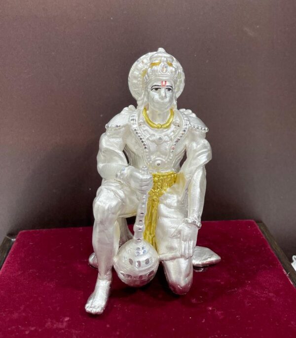 Silver Hanuman idol 01