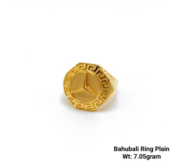 High Quality Gent’s Plain Bahubali Mercedes Rings Emerald Finishing Premium Range-18