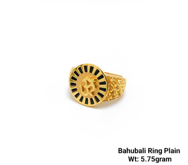 High Quality Gent’s Plain Bahubali OM Ring Emerald Finishing Premium Range-36