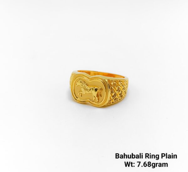 Gent’s Plain Bahubali Horse Ring Emerald Finishing Premium Range Jewellery-43
