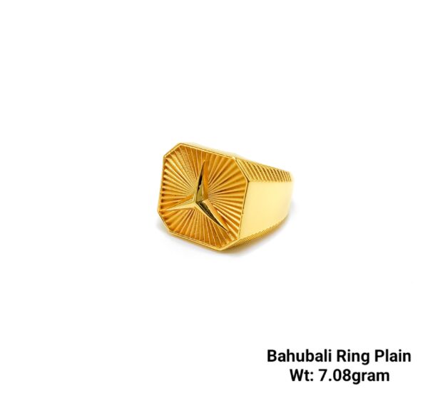 High Quality Gent’s Plain Bahubali Dollar Rings Emerald Finish 28