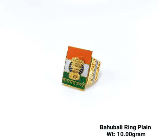 High Quality Gent’s Plain Bahubali Satyamev Jayate Rings Emerald Finishing Premium Range 24