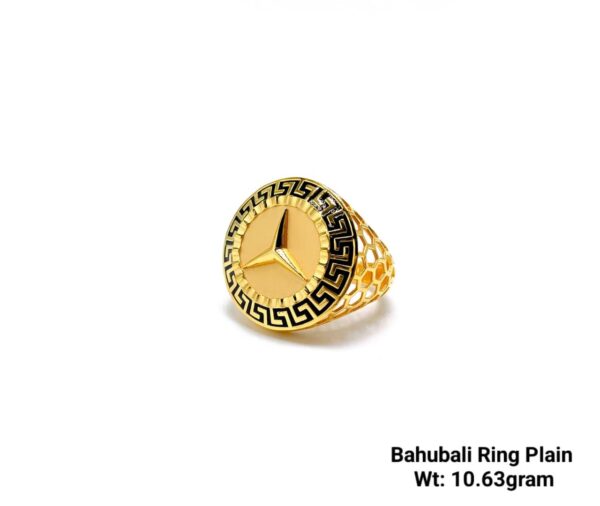 High Quality Gent’s Plain Bahubali Mercedes Rings Emerald Finishing Premium Range-34