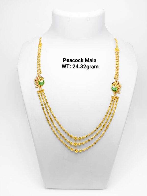 Gold 916 Peacock Mala-59
