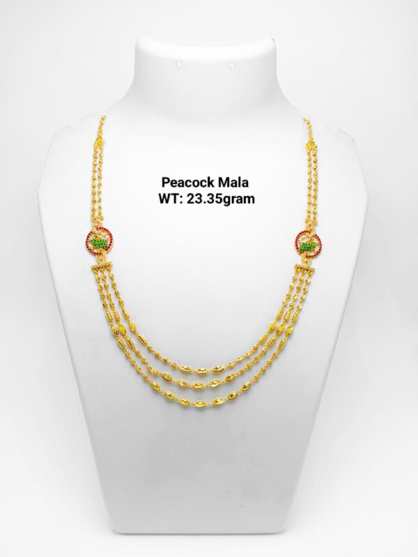 Gold 916 Peacock Mala-58