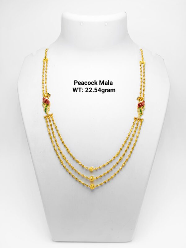 Gold 916 Peacock Mala-55