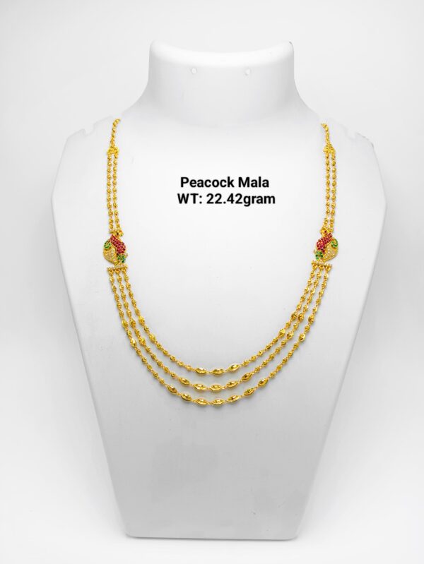 Gold 916 Peacock Mala-52
