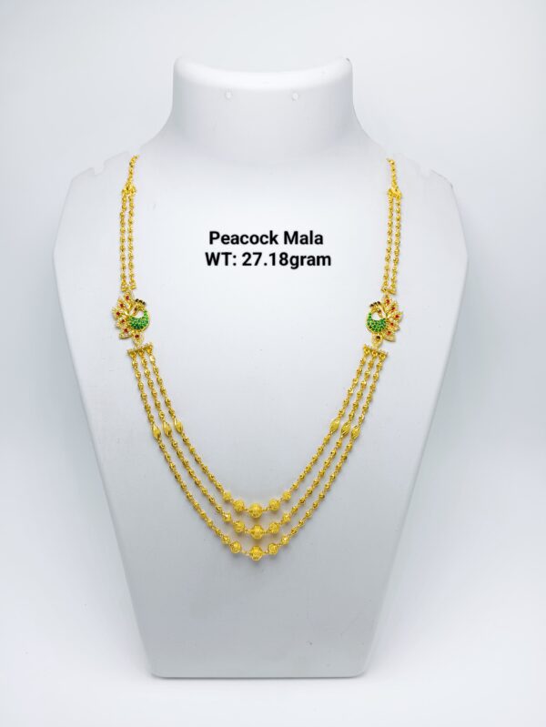Gold 916 Peacock Mala-47