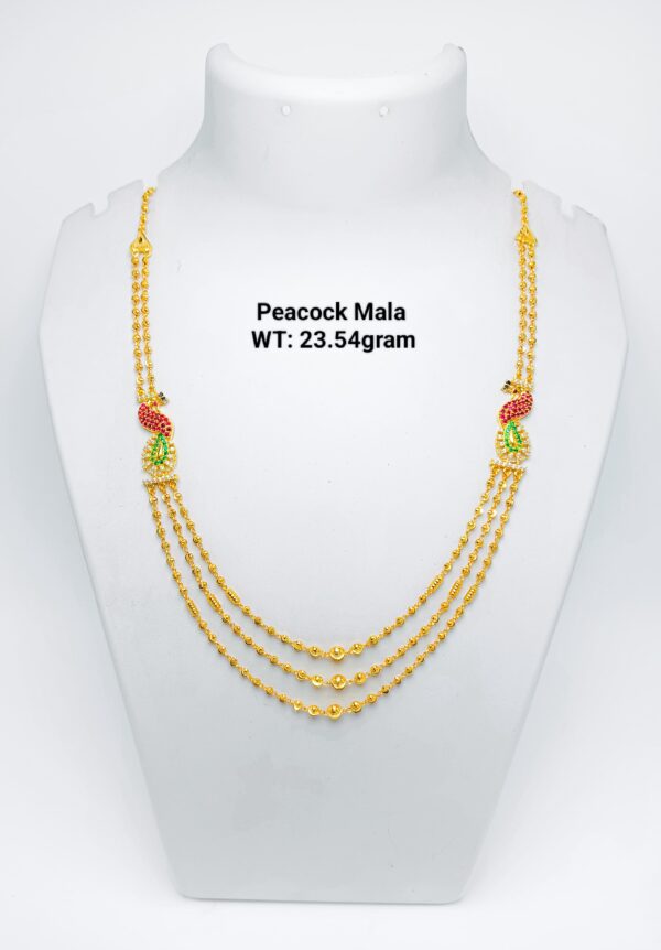 Gold 916 Peacock Mala-46
