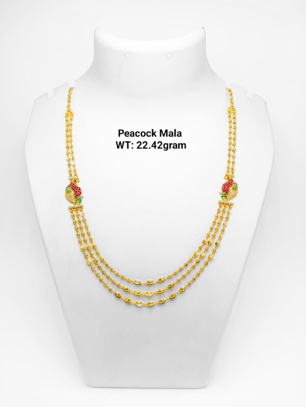 Gold 916 Peacock Mala-05