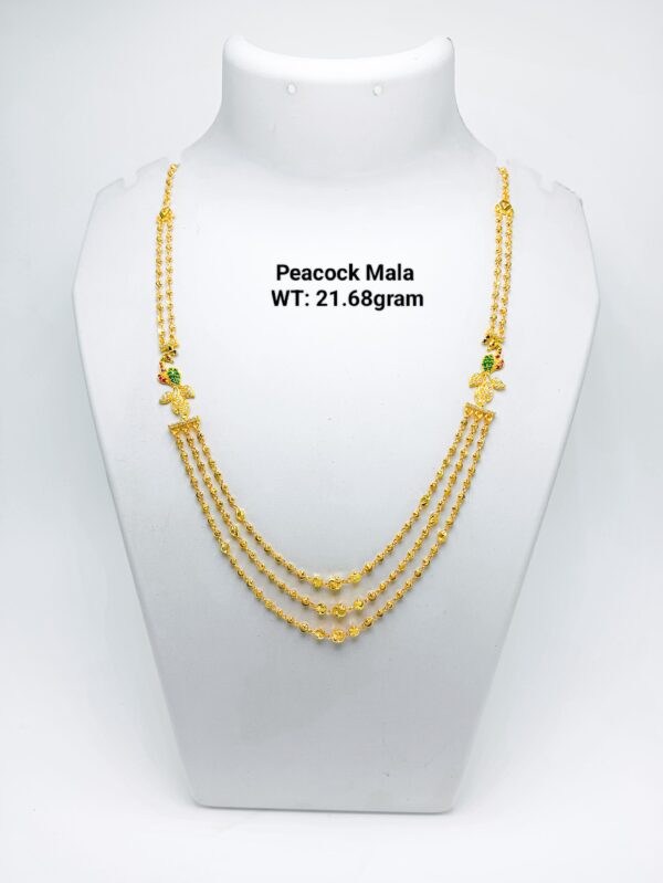 Gold 916 Peacock Mala-15