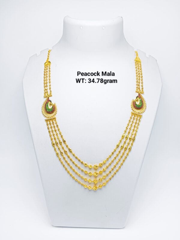 Gold 22kt Peacock Mala-23