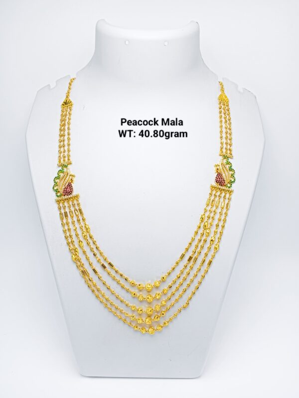22kt Gold Peacock Mala -33