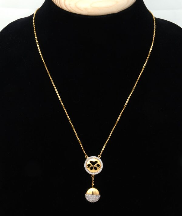 22kt Gold Plain Dokiya mala (Lariet) 14