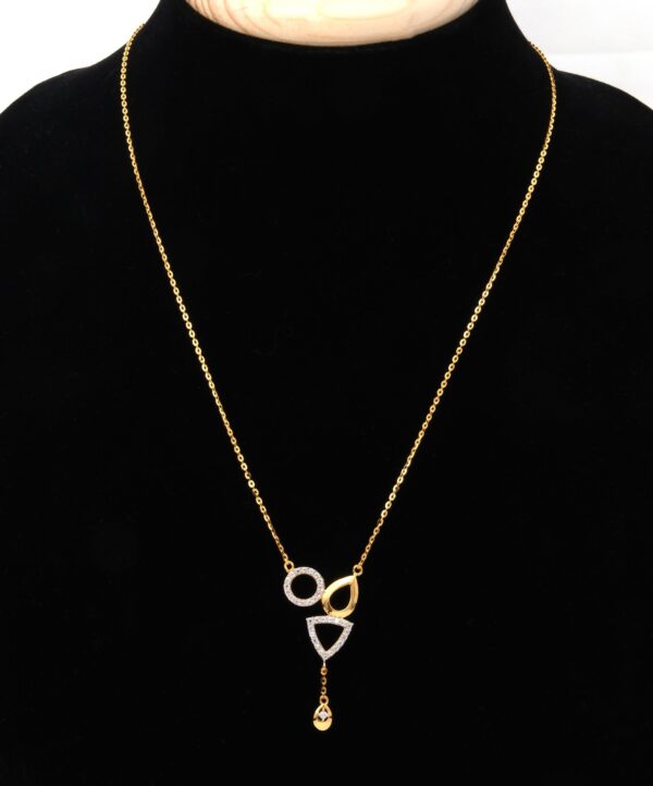 22kt Gold Plain Dokiya mala (Lariet) 13