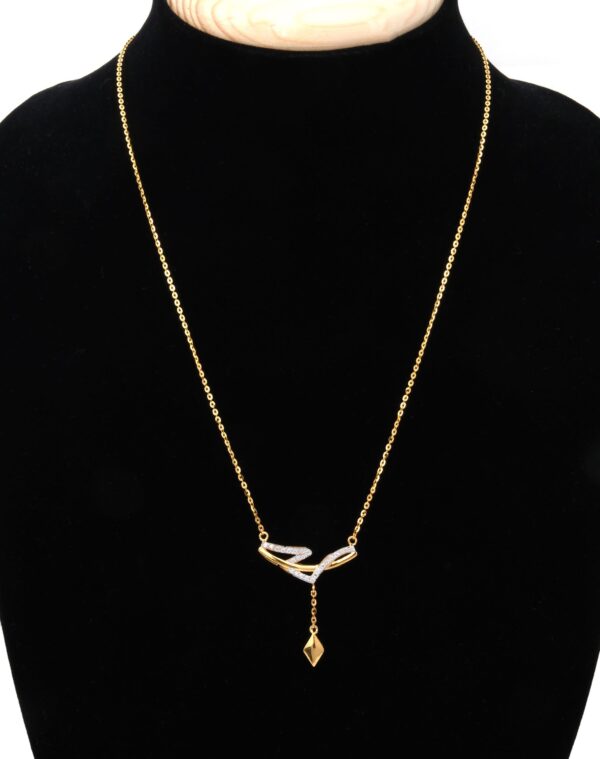 22kt Gold Plain Dokiya mala (Lariet) 09