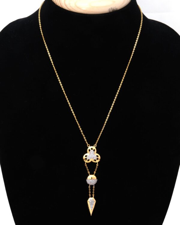 22kt Gold Plain Dokiya mala (Lariet) 06