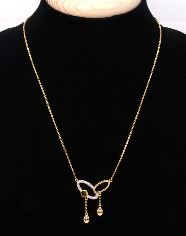 22kt Gold Plain Dokiya mala (Lariet) 03