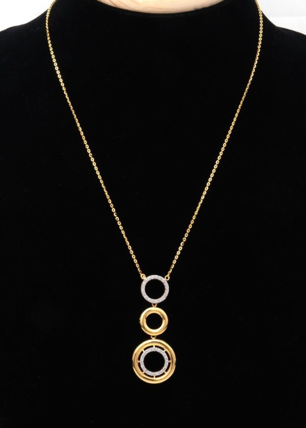 22kt Gold Plain Dokiya mala (Lariet) 05