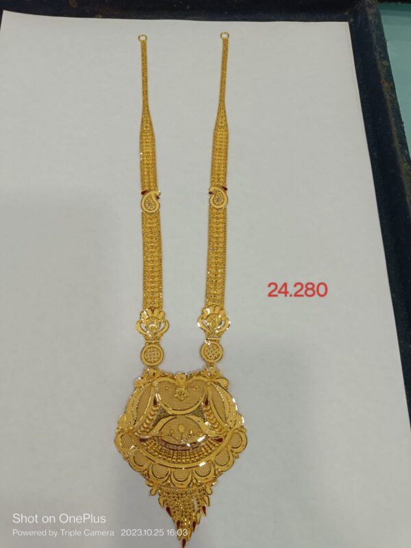 22kt Gold Jewellery Heavy & Long Necklace-06