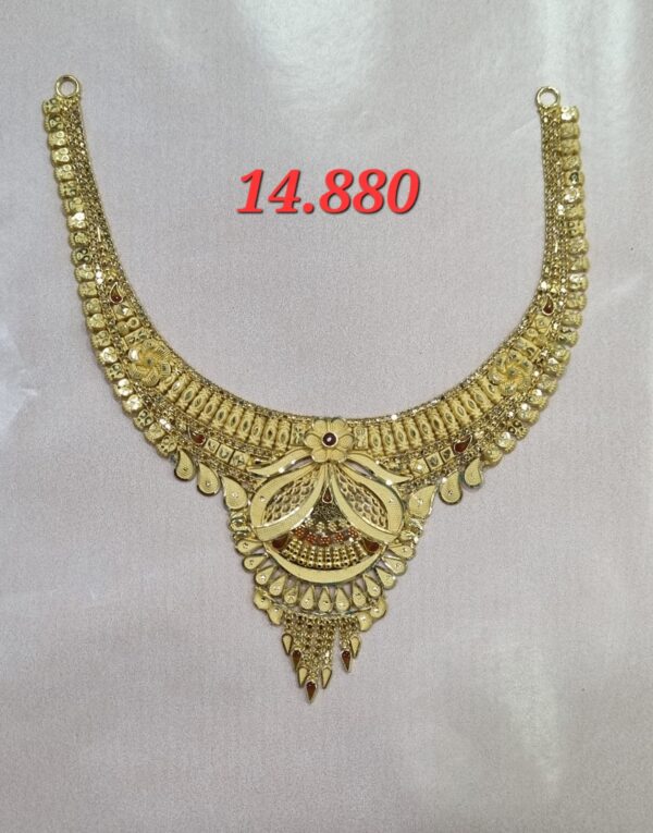 22kt Gold light weight High Finishing Necklace-13