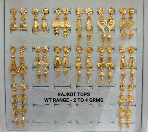 22kt Gold Ladies Hanging Earrings-13