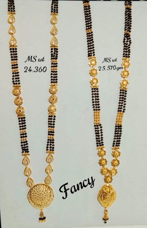 22 Kt Gold Fancy Light Weight Mangalsutra-12