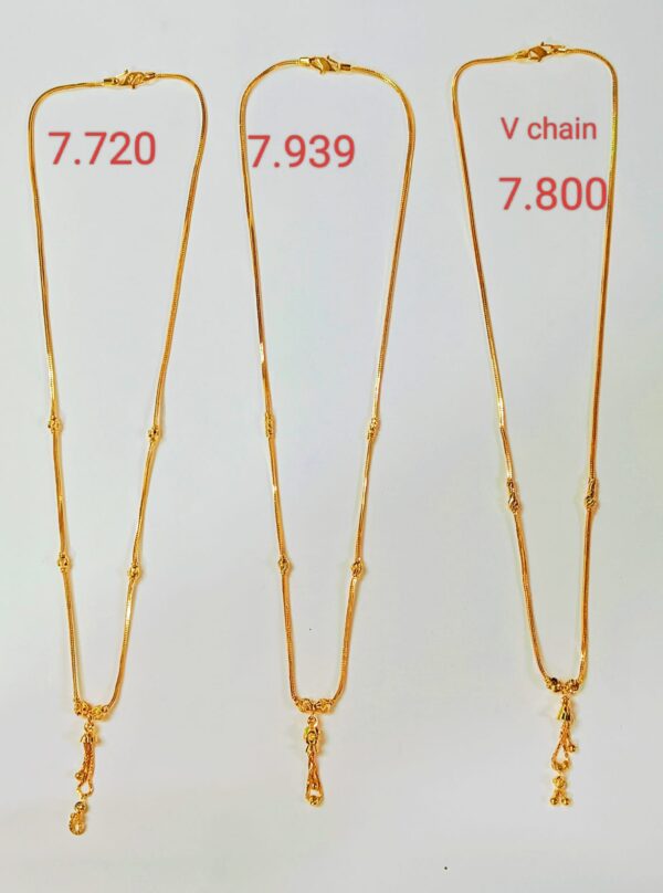 22kt Gold Plain Dokiya mala (Lariet) 24