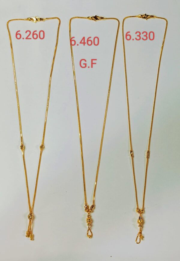 22kt Gold Plain Dokiya mala (Lariet) 25