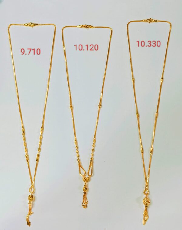 22kt Gold Plain Dokiya mala (Lariet) 29