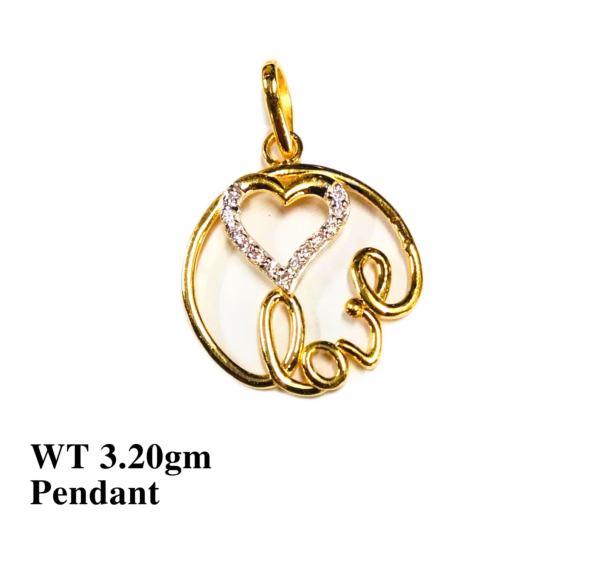 Gold 916 Stone Pendant for Women's 13