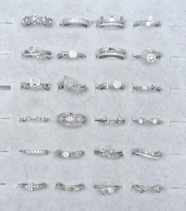 925 Sterling Silver Stone Ring for women's 38