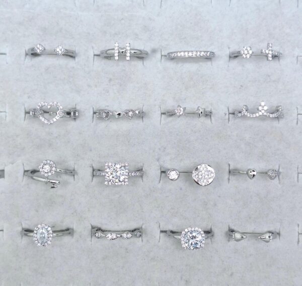 925 Sterling Silver Stone Ring for women's 37