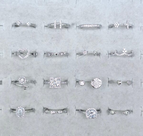 925 Sterling Silver Stone Ring for women's 36