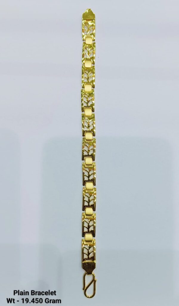 Gold 916 Gent's plain Bracelet 25
