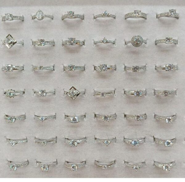 925 Sterling Silver Stone Ring for women's 35