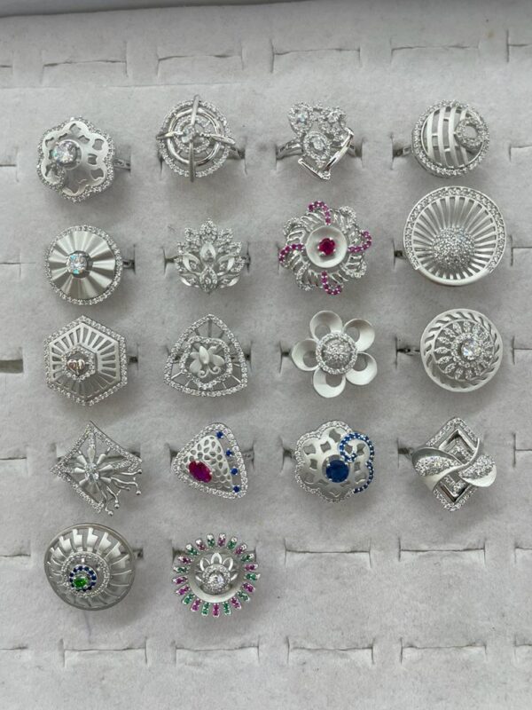 925 Sterling Silver Stone Ring for women's 43