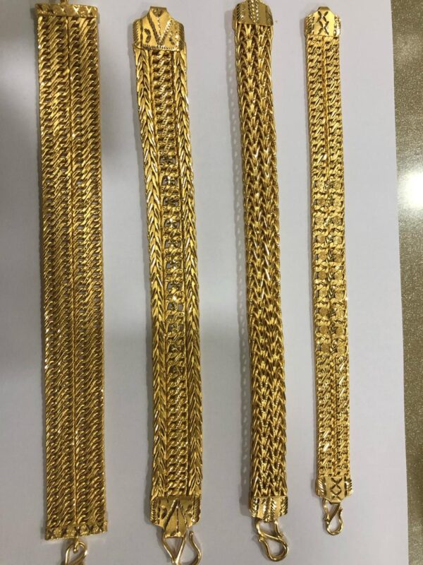 Gold 916 Gent's plain Bracelet 47