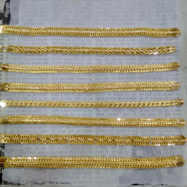 Gold 916 Gent's plain Bracelet 37