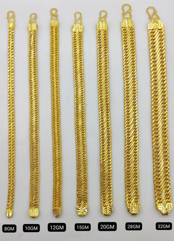 Gold 916 Gent's plain Bracelet 36