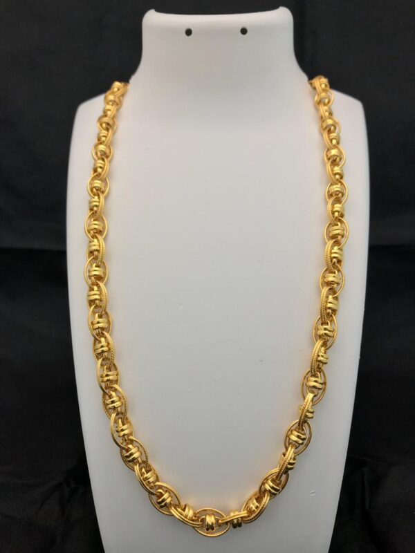 22kt Gold Hollow Chain for Men's 07