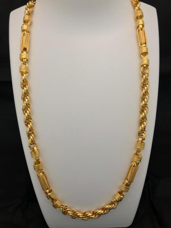 22kt Gold Hollow Chain for Men's 06