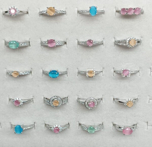 925 Sterling Silver Stone Ring for women's 31