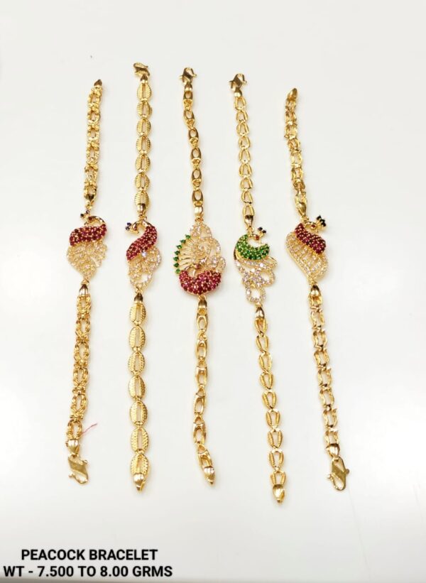 Gold 916 Ladies Stone Bracelet 07