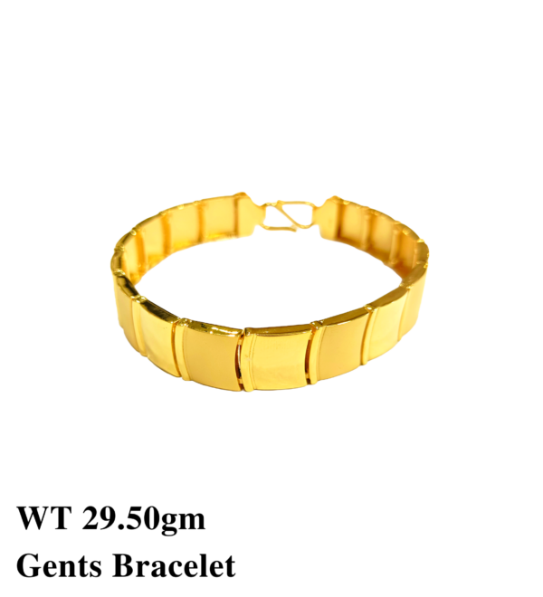 Gold 916 Gent's plain Bracelet 11